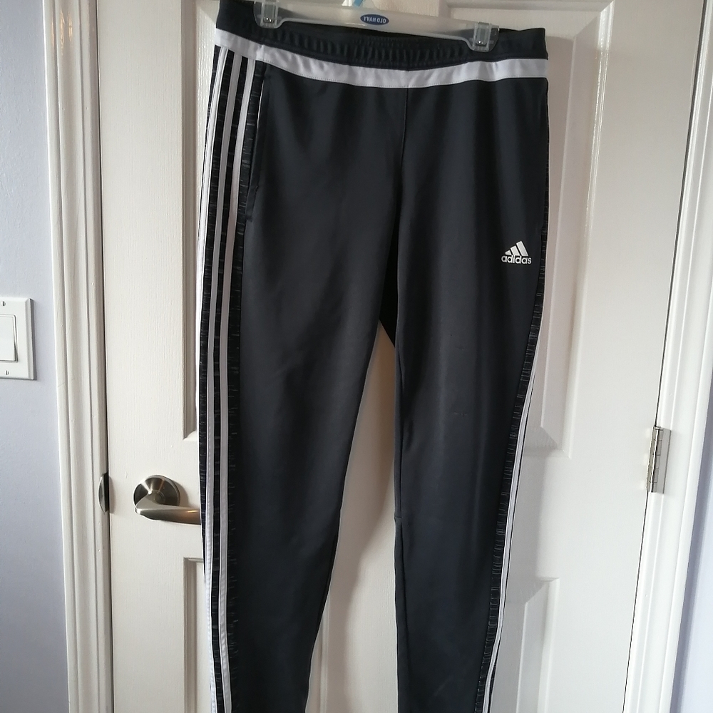 Grey addidas track pants